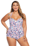 Moulded Cups Peplum Plus Size Bikini