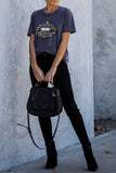 Lip Distressed Cotton Tee