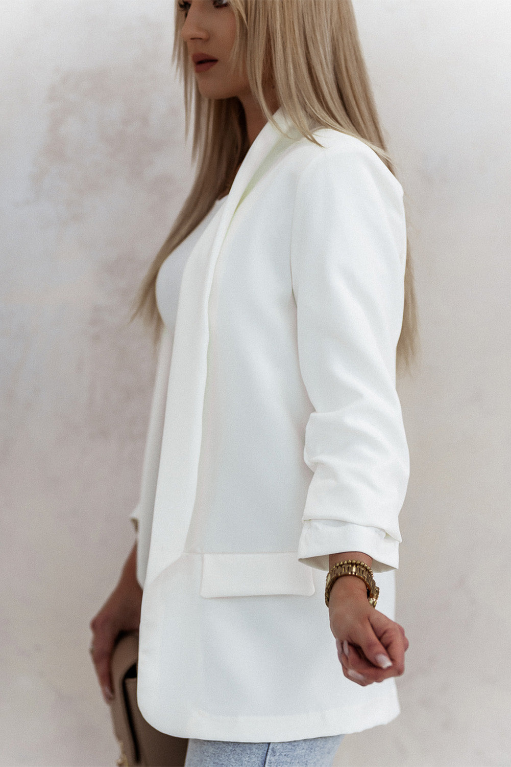 Shawl Neck Blazer with Pockets