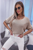 Short Sleeve Knitted Sweater Top