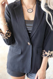 Leopard Lined Blazer