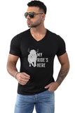 CHALLENGER Graphic Print V Neck Slim Fit Men's T Shirt