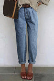 Vintage Washed High Waist Baggy Jeans