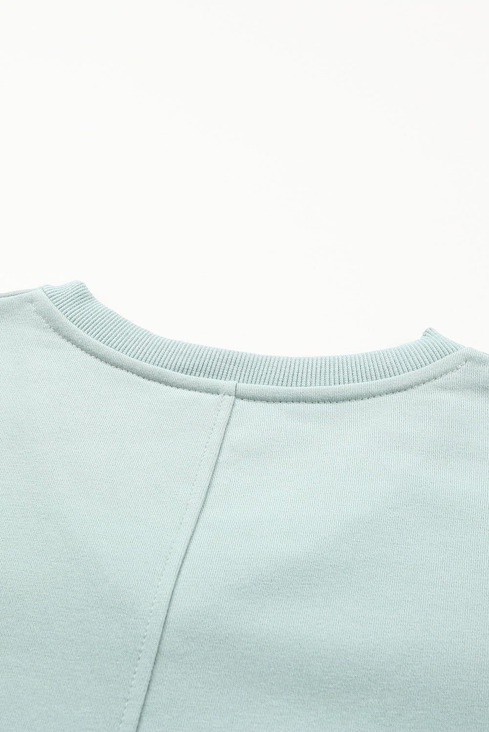 V Neck Drop Shoulder Sweatshirt with Pocket
