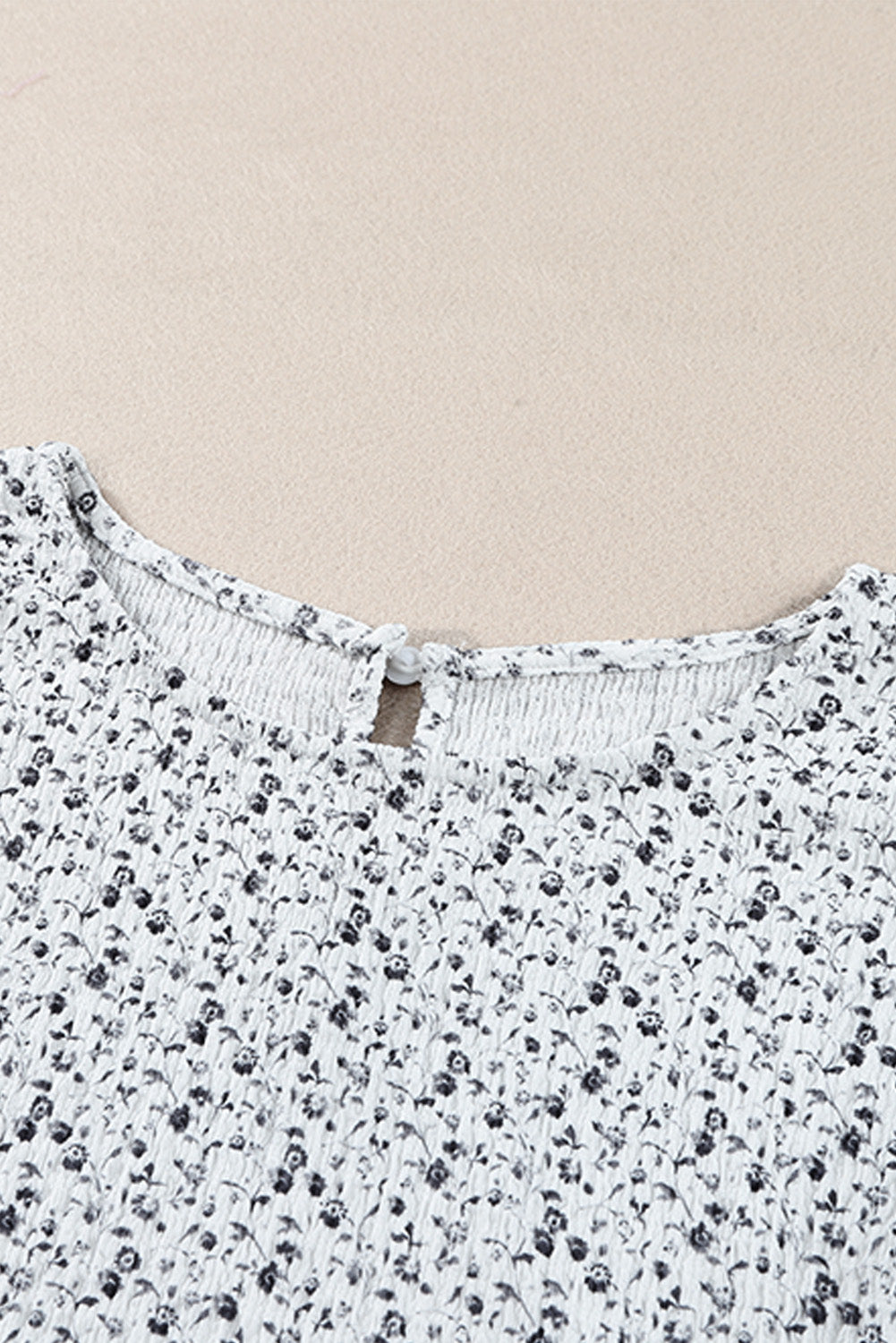 Floral Smocked Puff Sleeve Blouse