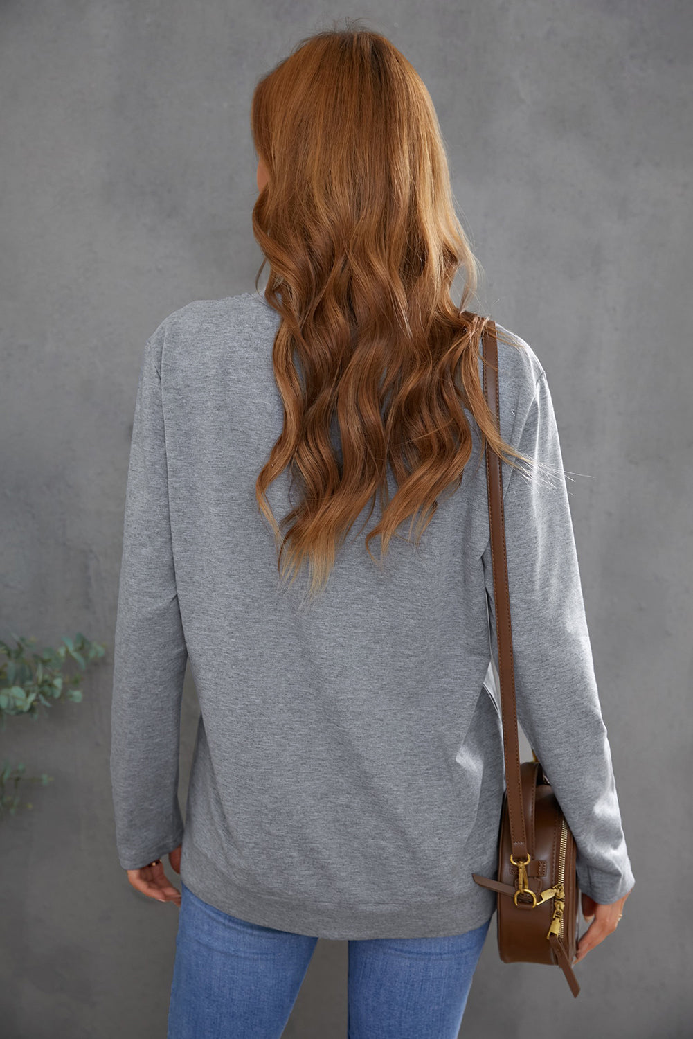 Rainbow Letter Print Crew Neck Graphic Sweatshirt