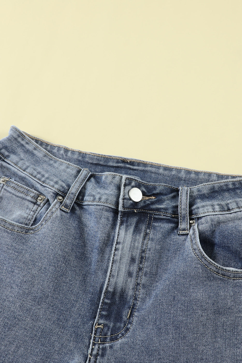 High Rise Slit Anklet Flare Jeans