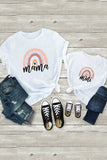 Rainbow mini Print Parent-child Kid T-shirt