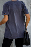 Lip Distressed Cotton Tee
