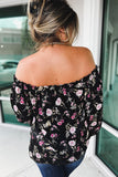 Floral Off Shoulder Plus Size Top