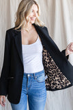 Leopard Lined Blazer