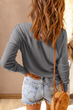 Waffle Knit Henley Top