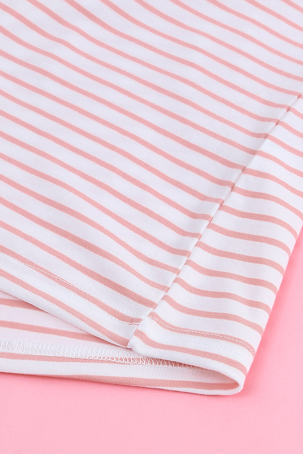 Casual Striped Ruffle Sleeve Short Sleeve T-Shirt