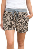 Leopard Print Drawstring Waist Shorts