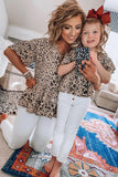 Button Front Ruffled Family Matching Mom's Tunic Top