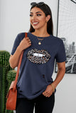 Lip Distressed Cotton Tee