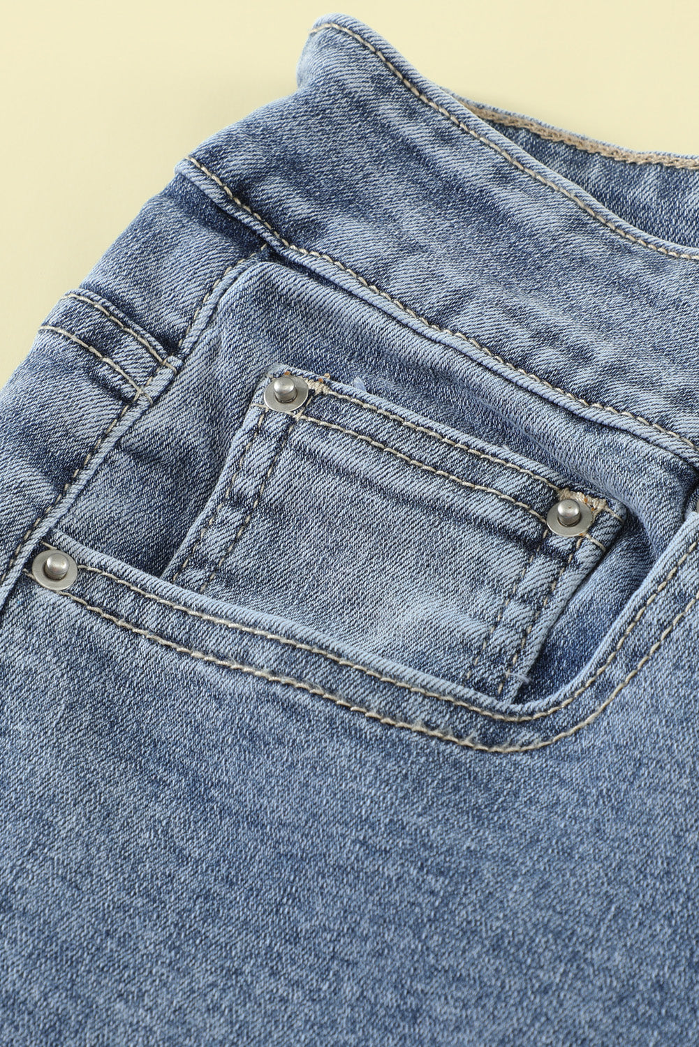 High Rise Slit Anklet Flare Jeans