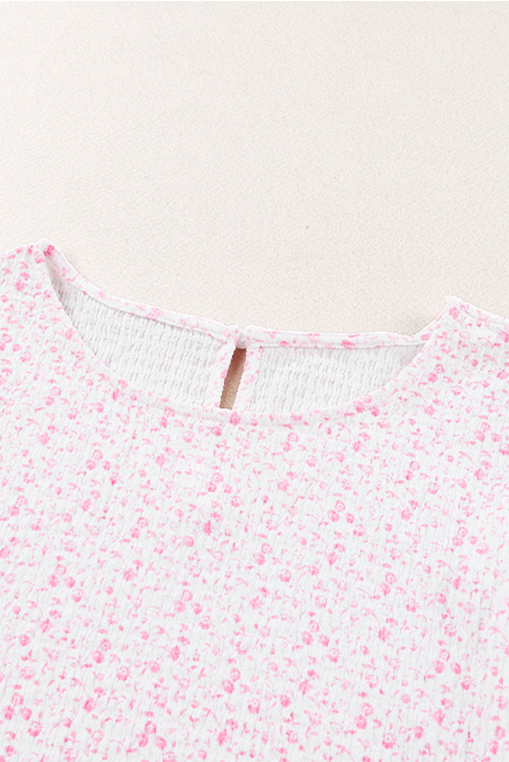 Floral Smocked Puff Sleeve Blouse