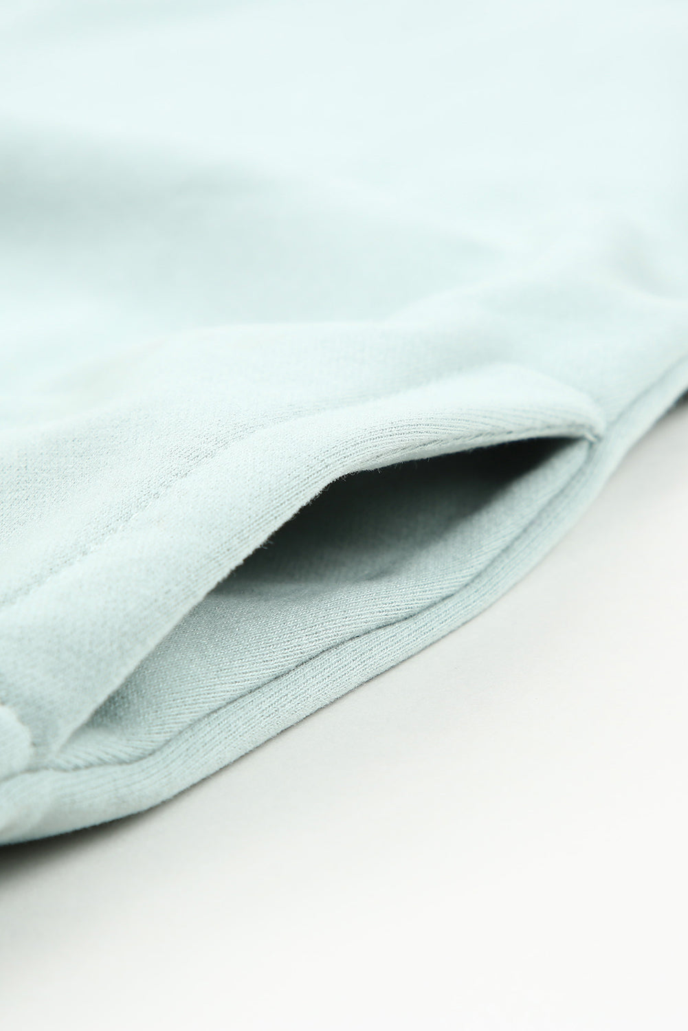 V Neck Drop Shoulder Sweatshirt with Pocket