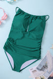Floral Print Tummy Control Halter One-piece Swimsuit