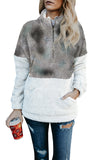 Tie-dye Fluffy Fleece Pullover Sweatshirt