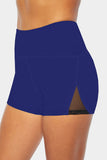 Mesh Cutout Patchwork Swim Shorts