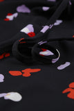 V-neck Short Sleeve Fashion Print Fantasy Fluttering Blouse