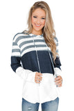 Color Block Drawstring Hoodie