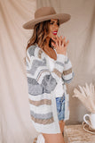 Colorblock Open Front Cardigan