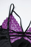 Lace Spice Satin Babydoll with Slit