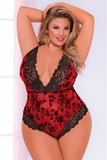 Plus Size Promise Purple Lace Teddy