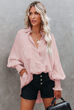 Billowy Sleeves Pocketed Shirt