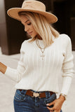 Crewneck Cutout Knit Sweater
