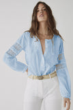 Lace Crochet Button-up Long Sleeve Shirt