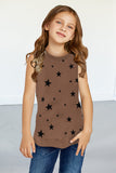 Star Print Little Girl Tank