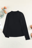 Zipper Slim-fit Long Sleeve Top