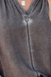 Split V Neck Dolman Top