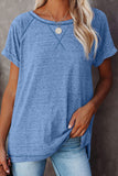 Heathered Round Neck T-shirt