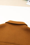 Long Sleeve Pockets Buttoned Shirt Jacket