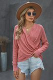 Deep V-neck Long Sleeve Knit Sweater