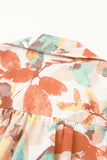 Floral Print Wrap Long Sleeve Blouse