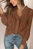 Polka Dot Ruffled Buttoned Shirt