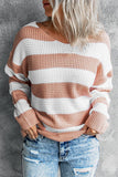 Striped Colorblock Knit Sweater