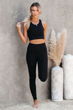 Crop Yoga Bra and High Waist Leggings Sports Wear