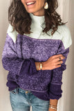 Colorblock Knit Pullover Sweater