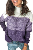 Colorblock Knit Pullover Sweater