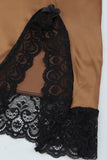Lace Spice Satin Babydoll with Slit