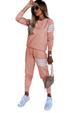 Striped Long Sleeve Top and Sweatpants Set