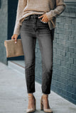High Waist Ankle-Length Skinny Jeans