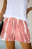 Tie Dye Drawstring Casual Shorts